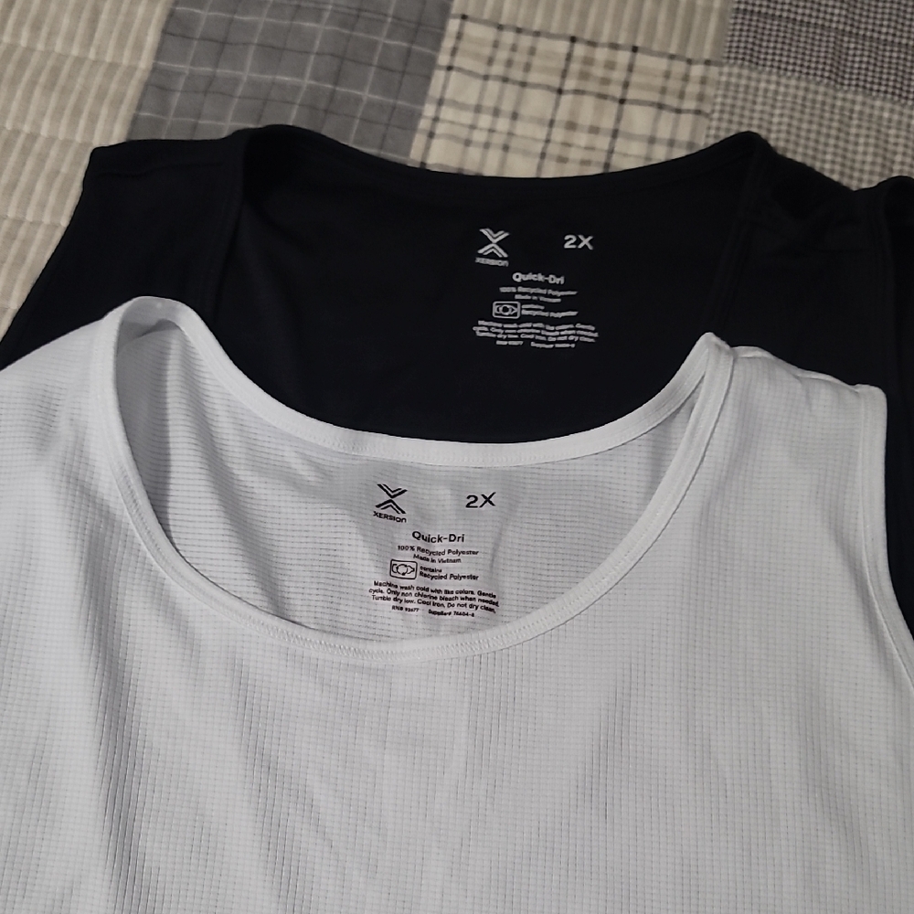 3/$20 Xersion 2X Scoop Tank Tops - 2 pieces